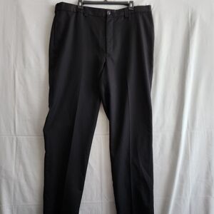 Oak Hill Dress Pant Men's 42x31 Black Relaxed Fit Elastic Waist Office Work